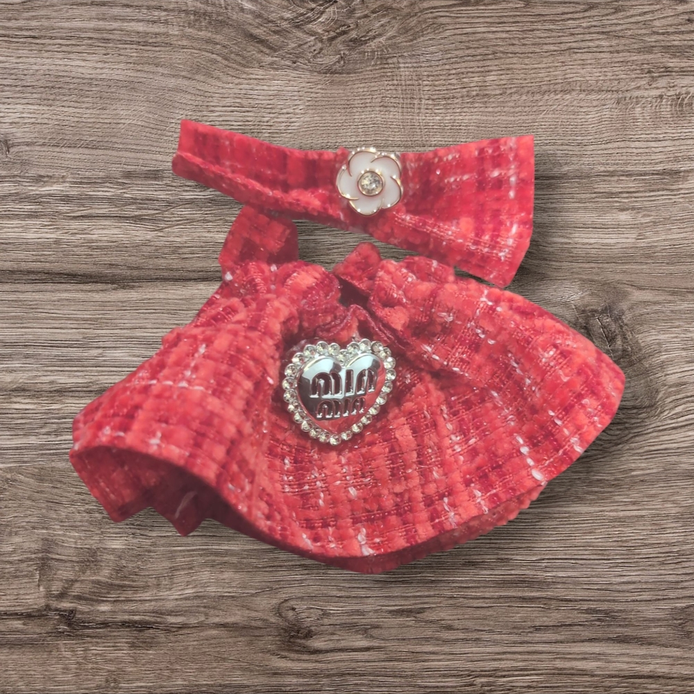 Charming Red Doll Dress with Heart Detail
